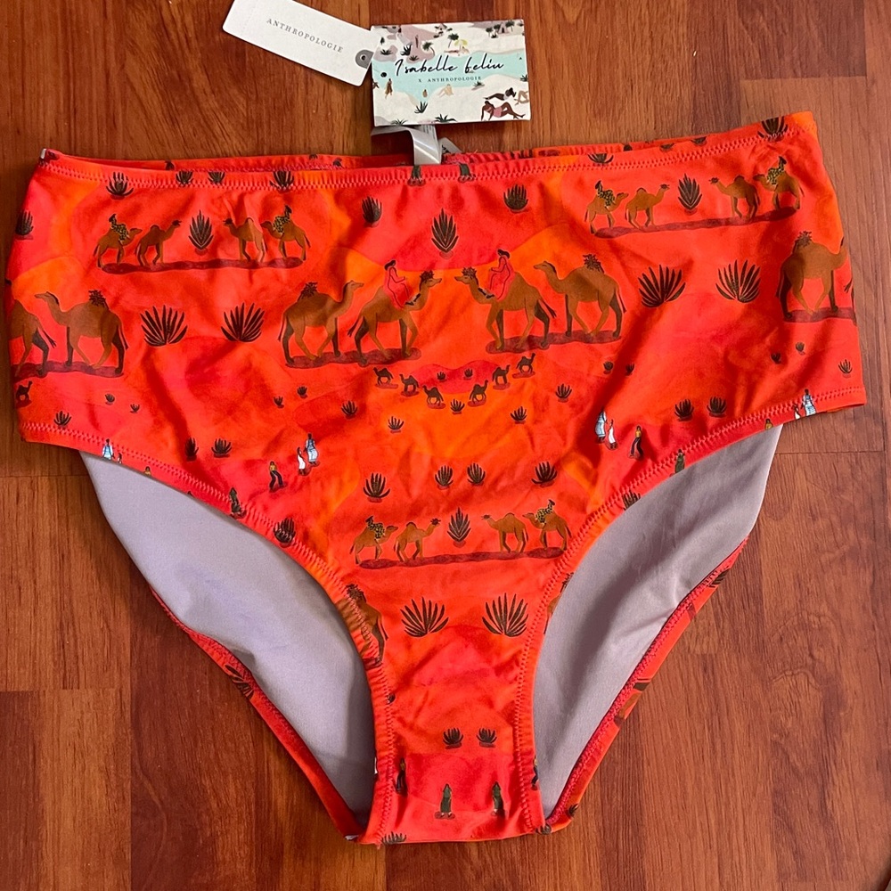 NWT ANTHROPOLOGIE Camel Sands High Waisted
Isabelle Hipster Boho swim bottoms.